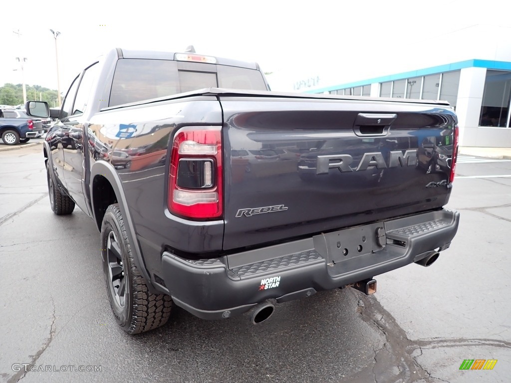 2019 1500 Rebel Crew Cab 4x4 - Maximum Steel Metallic / Black/Red photo #5