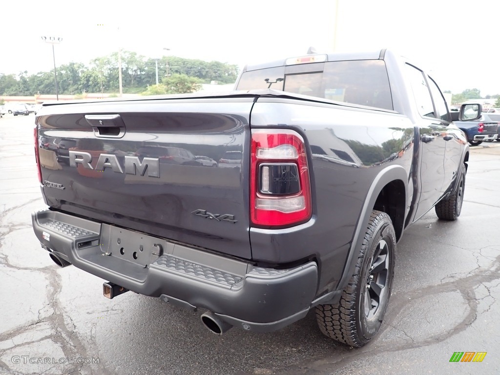 2019 1500 Rebel Crew Cab 4x4 - Maximum Steel Metallic / Black/Red photo #7