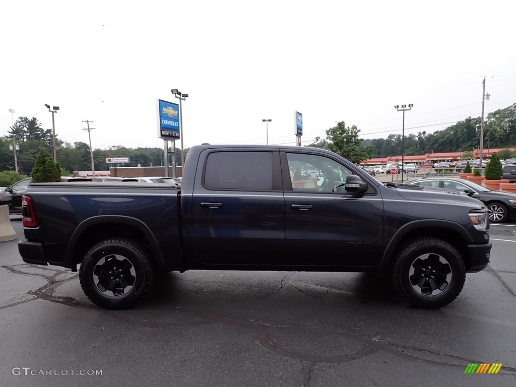 2019 1500 Rebel Crew Cab 4x4 - Maximum Steel Metallic / Black/Red photo #9