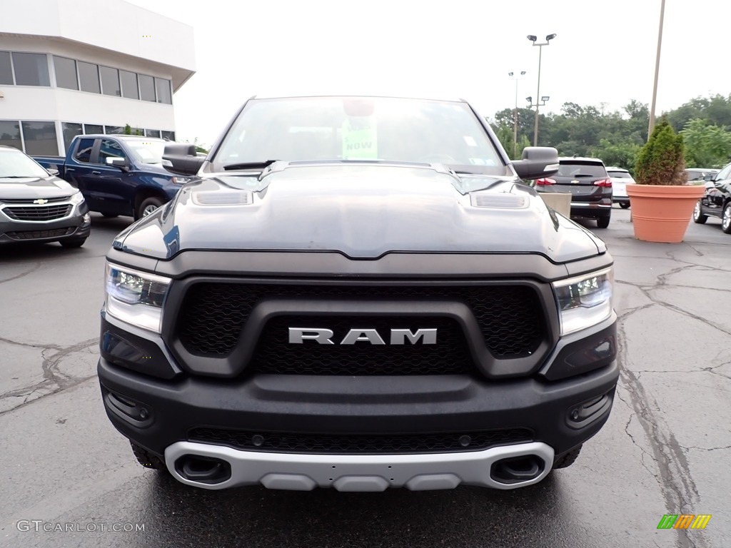 2019 1500 Rebel Crew Cab 4x4 - Maximum Steel Metallic / Black/Red photo #12