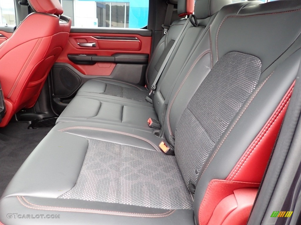 2019 1500 Rebel Crew Cab 4x4 - Maximum Steel Metallic / Black/Red photo #20