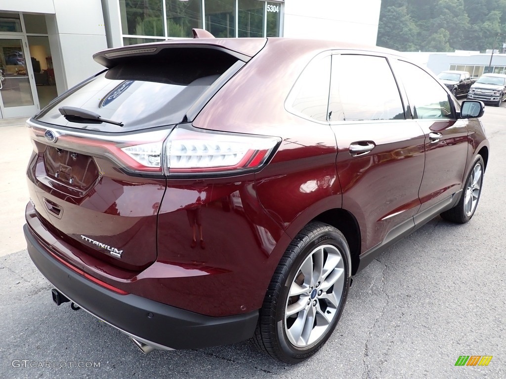 2017 Edge Titanium AWD - Ruby Red Metallic / Ebony photo #2