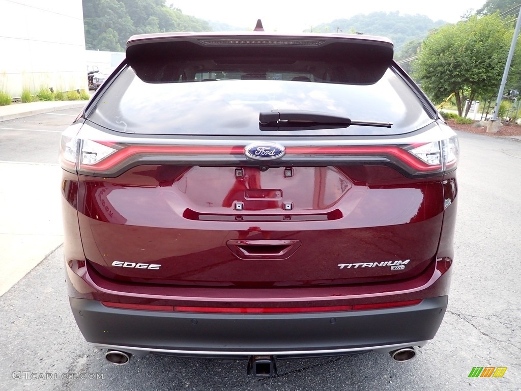 2017 Edge Titanium AWD - Ruby Red Metallic / Ebony photo #3