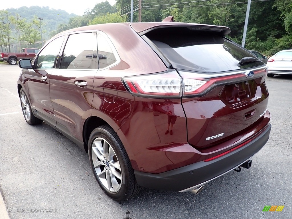 2017 Edge Titanium AWD - Ruby Red Metallic / Ebony photo #5