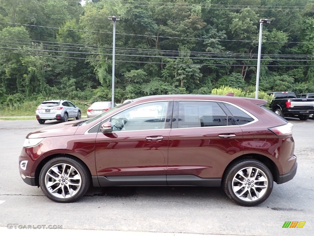 2017 Edge Titanium AWD - Ruby Red Metallic / Ebony photo #6