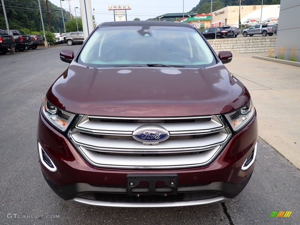 2017 Edge Titanium AWD - Ruby Red Metallic / Ebony photo #8