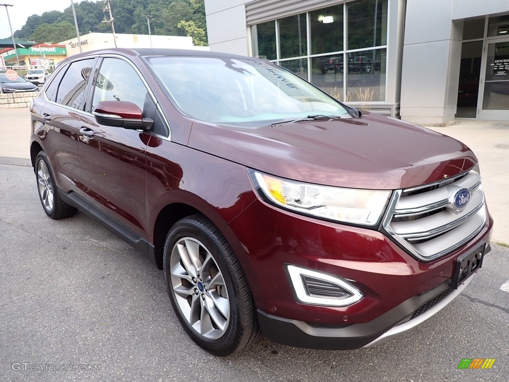 2017 Edge Titanium AWD - Ruby Red Metallic / Ebony photo #9