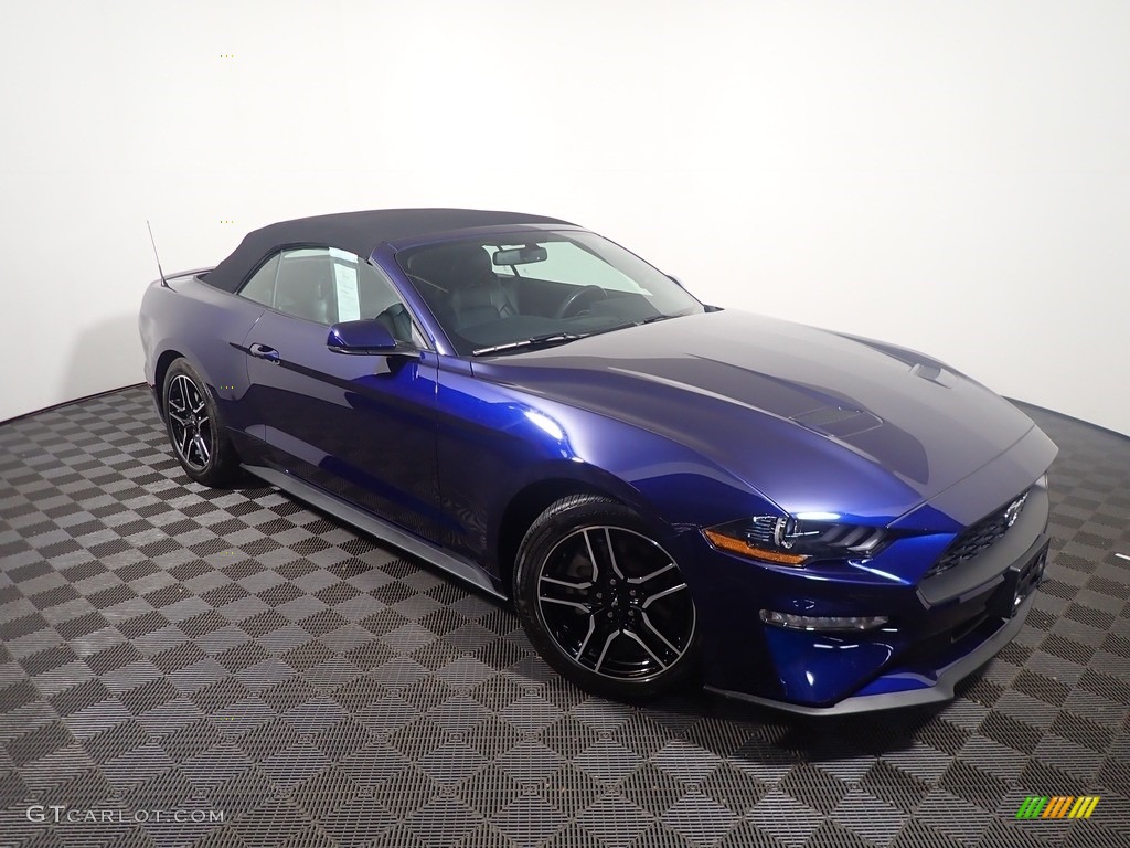 2018 Mustang EcoBoost Premium Convertible - Kona Blue / Midnight Blue photo #5