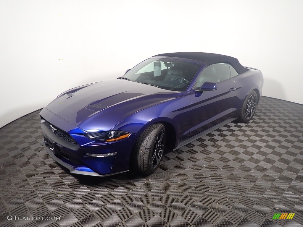 2018 Mustang EcoBoost Premium Convertible - Kona Blue / Midnight Blue photo #12