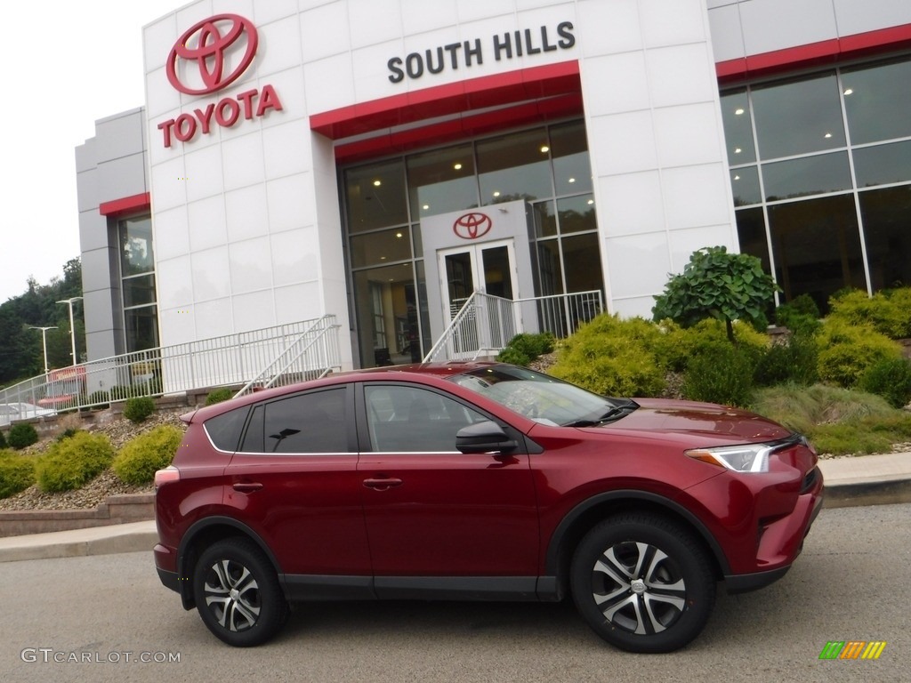 2018 RAV4 LE AWD - Ruby Flare Pearl / Black photo #2