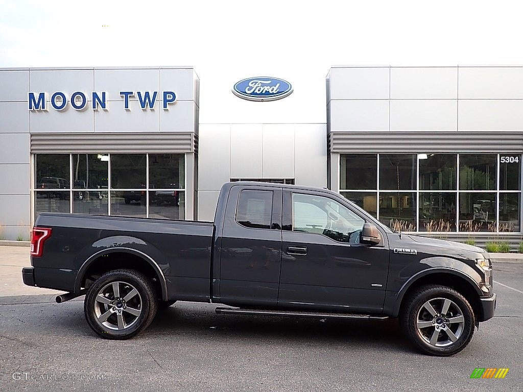 2016 F150 XLT SuperCab 4x4 - Lithium Gray / Black photo #1