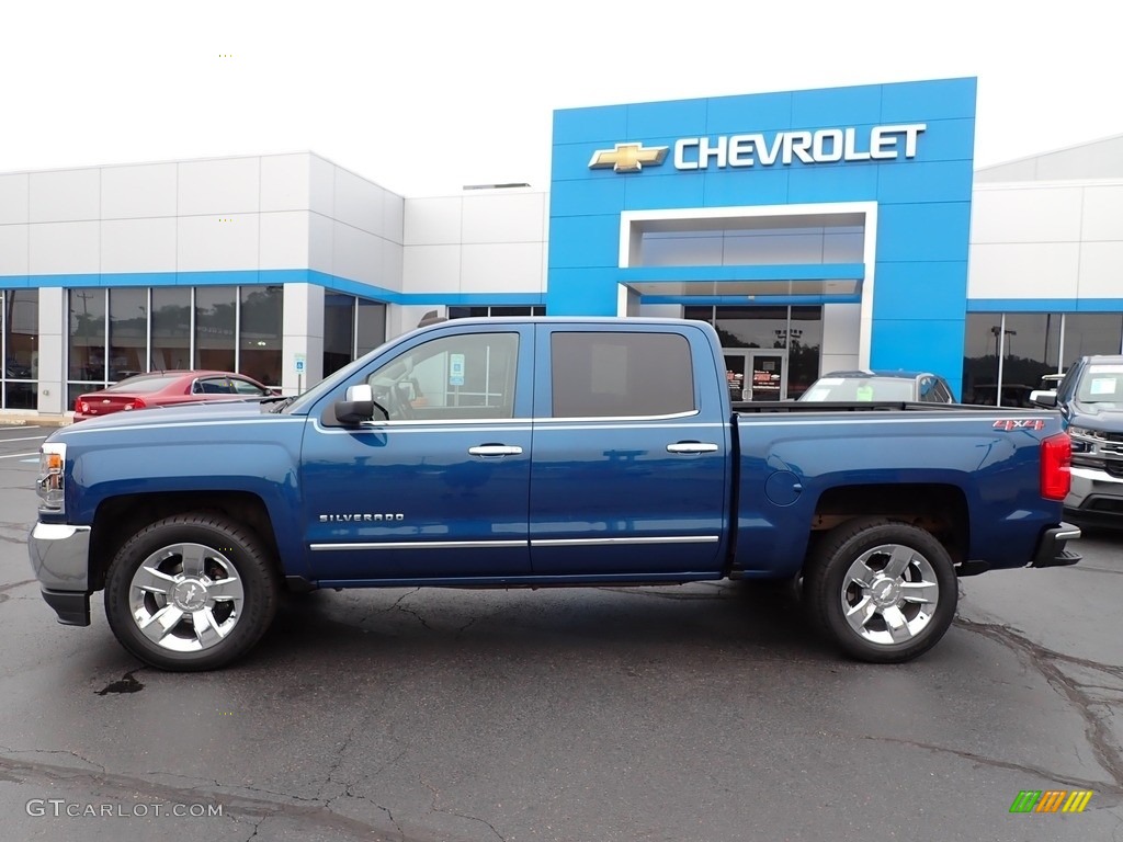 2018 Silverado 1500 LTZ Crew Cab 4x4 - Deep Ocean Blue Metallic / Jet Black photo #3