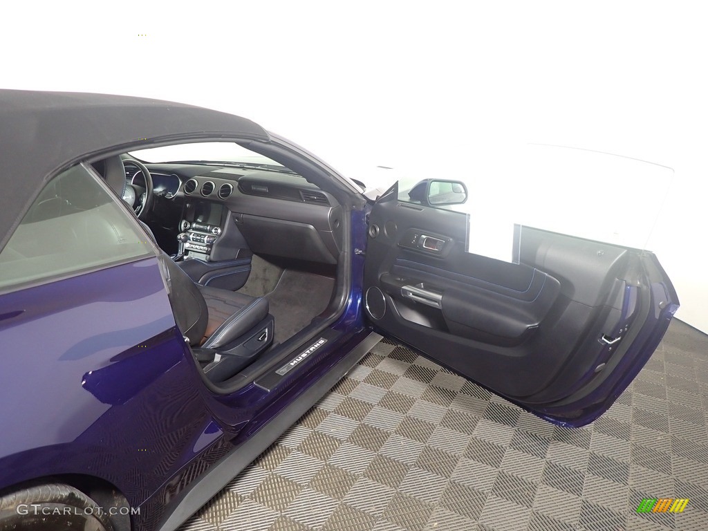 2018 Mustang EcoBoost Premium Convertible - Kona Blue / Midnight Blue photo #38