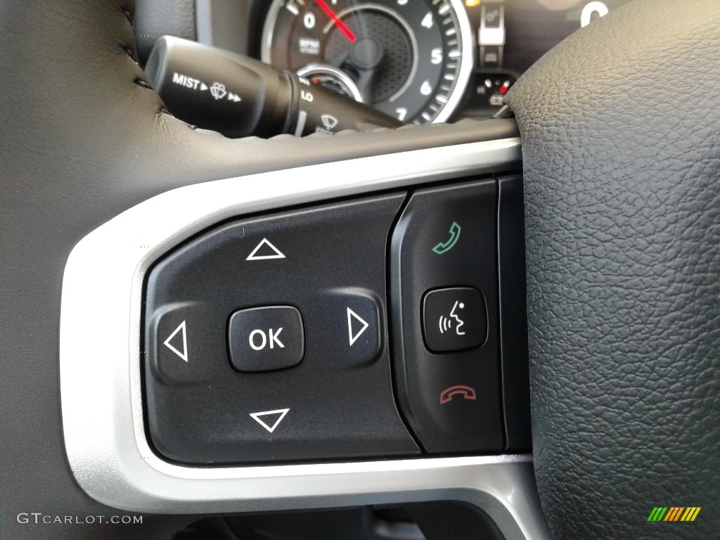 2021 Ram 1500 Big Horn Quad Cab 4x4 Black Steering Wheel Photo #142570017