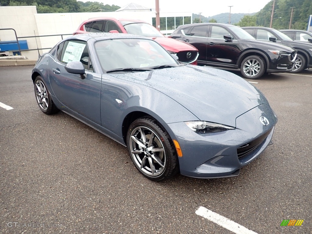 Machine Gray Metallic 2021 Mazda MX-5 Miata RF Grand Touring Exterior Photo #142570668