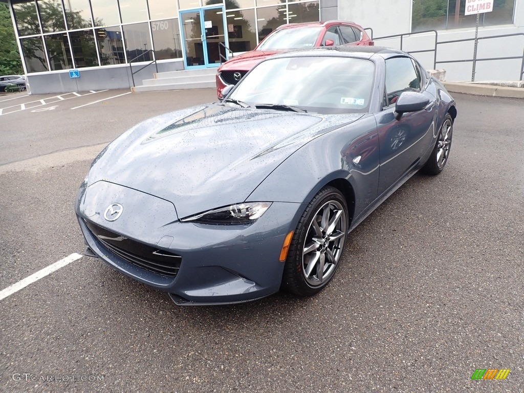 Machine Gray Metallic 2021 Mazda MX-5 Miata RF Grand Touring Exterior Photo #142570713