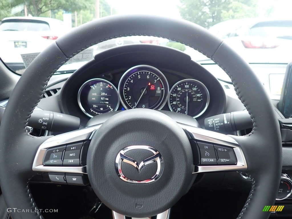 2021 Mazda MX-5 Miata RF Grand Touring Black Steering Wheel Photo #142570944