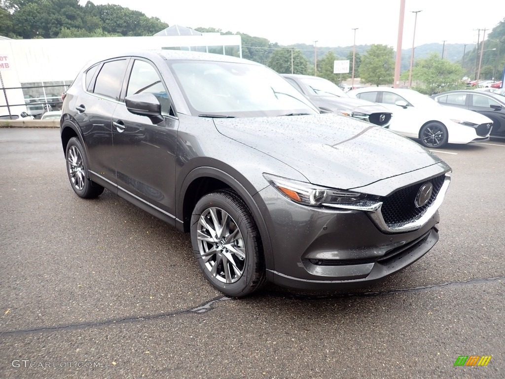 2021 CX-5 Signature AWD - Machine Gray Metallic / Caturra Brown photo #3