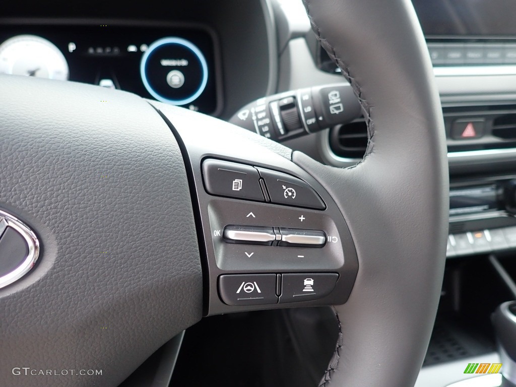 2022 Hyundai Kona Limited AWD Gray/Black Steering Wheel Photo #142573536
