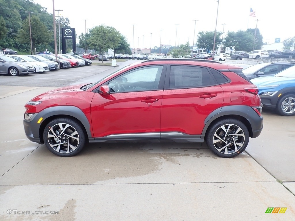 Pulse Red 2022 Hyundai Kona Limited AWD Exterior Photo #142573695