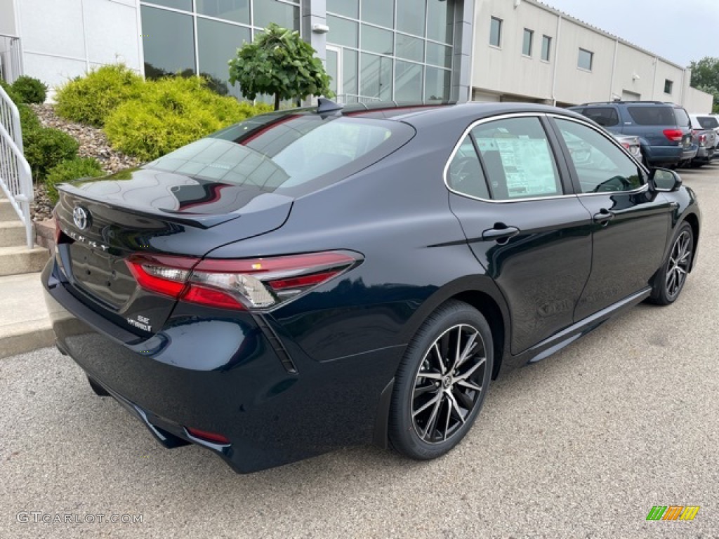 2021 Camry SE Hybrid - Galactic Aqua Mica / Black photo #9