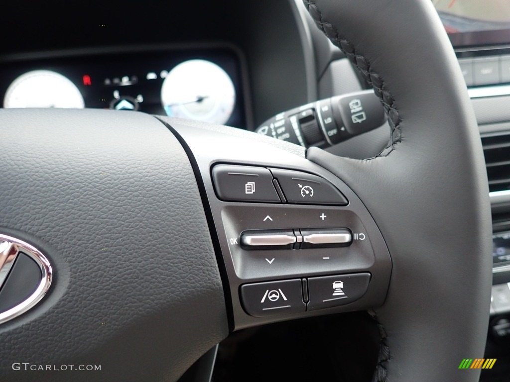 2022 Hyundai Kona Limited AWD Gray/Black Steering Wheel Photo #142573974