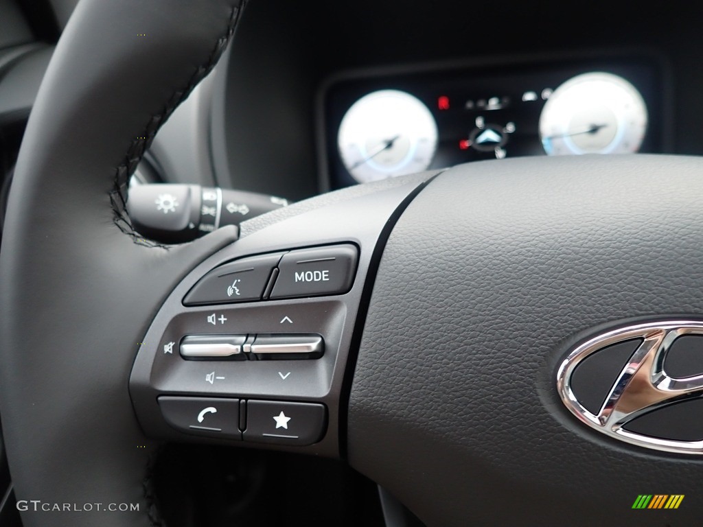 2022 Hyundai Kona Limited AWD Gray/Black Steering Wheel Photo #142573998