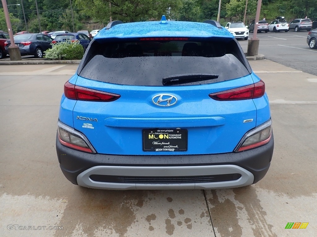 2022 Kona SEL AWD - Blue Wave / Black photo #8