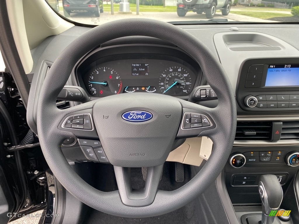 2021 Ford EcoSport S Medium Stone Steering Wheel Photo #142574658