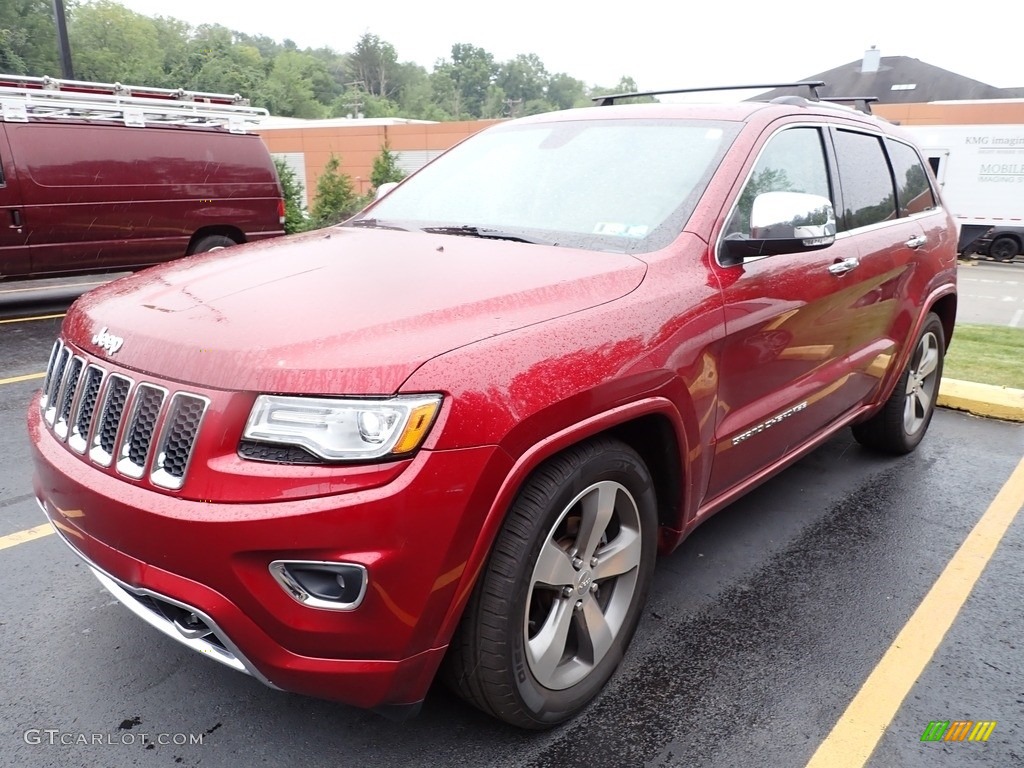 2015 Grand Cherokee Overland 4x4 - Deep Cherry Red Crystal Pearl / Brown/Light Frost Beige photo #1
