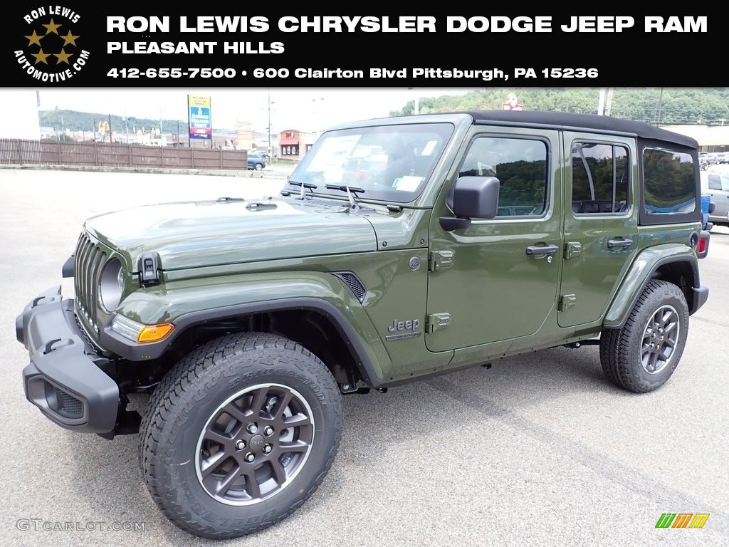 2021 Wrangler Unlimited Sport 4x4 - Sarge Green / Black photo #1