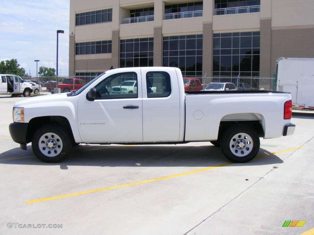 2008 Silverado 1500 Work Truck Extended Cab - Summit White / Dark Titanium photo #6