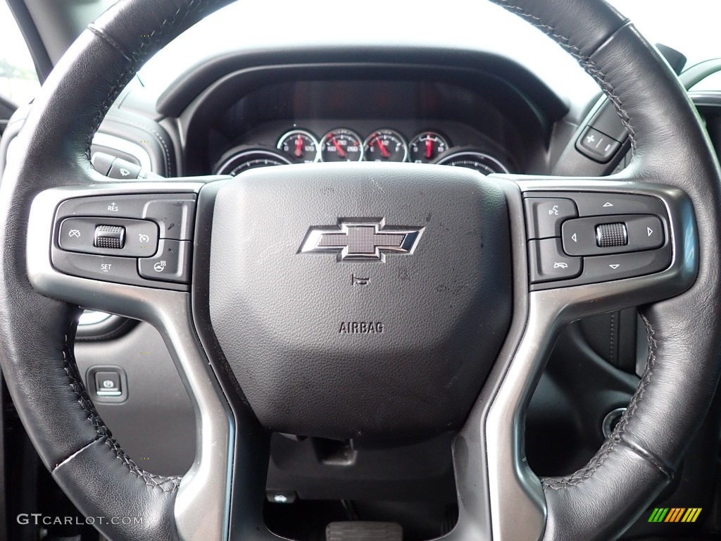 2020 Chevrolet Silverado 1500 LT Trail Boss Crew Cab 4x4 Jet Black Steering Wheel Photo #142576866
