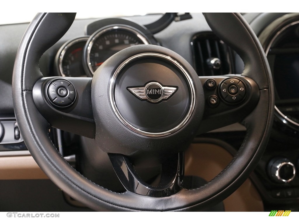 2018 Mini Countryman Cooper ALL4 Chesterfield Leather/British Oak Steering Wheel Photo #142578839