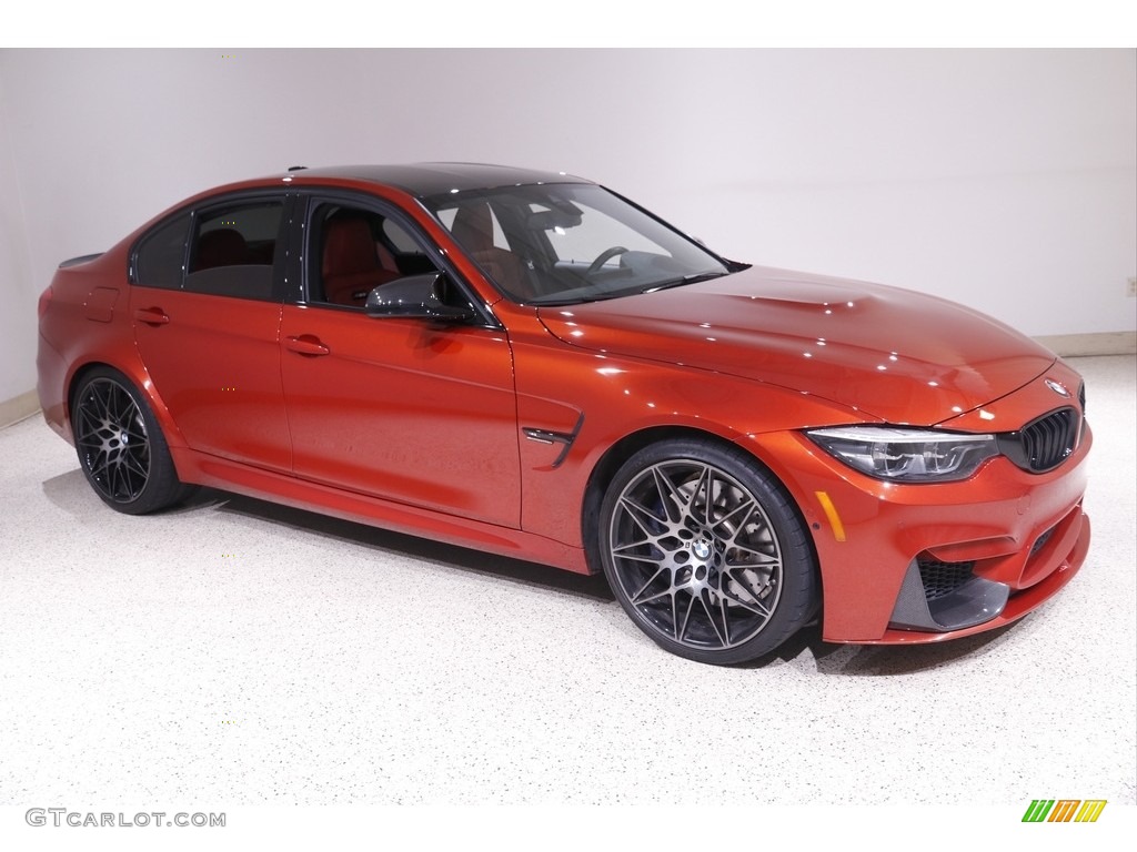2018 M3 Sedan - Sakhir Orange II Metallic / Sakhir Orange/Black photo #1