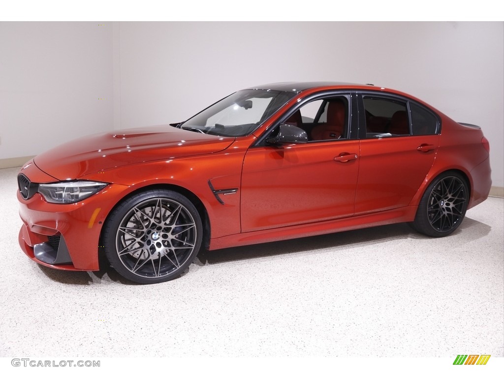 2018 M3 Sedan - Sakhir Orange II Metallic / Sakhir Orange/Black photo #3