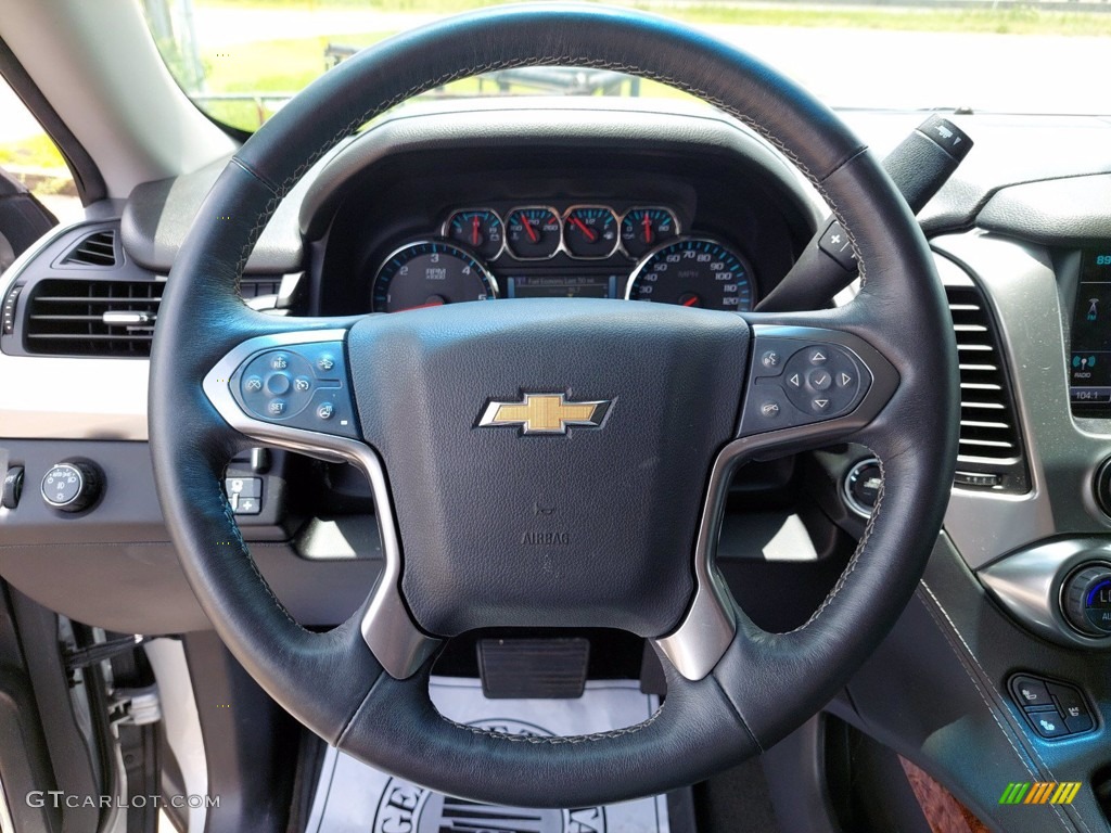 2016 Chevrolet Tahoe LTZ Jet Black Steering Wheel Photo #142583938