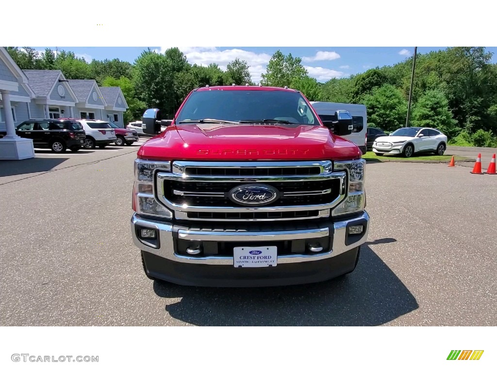 2021 F350 Super Duty Lariat SuperCab 4x4 - Rapid Red / Black photo #2