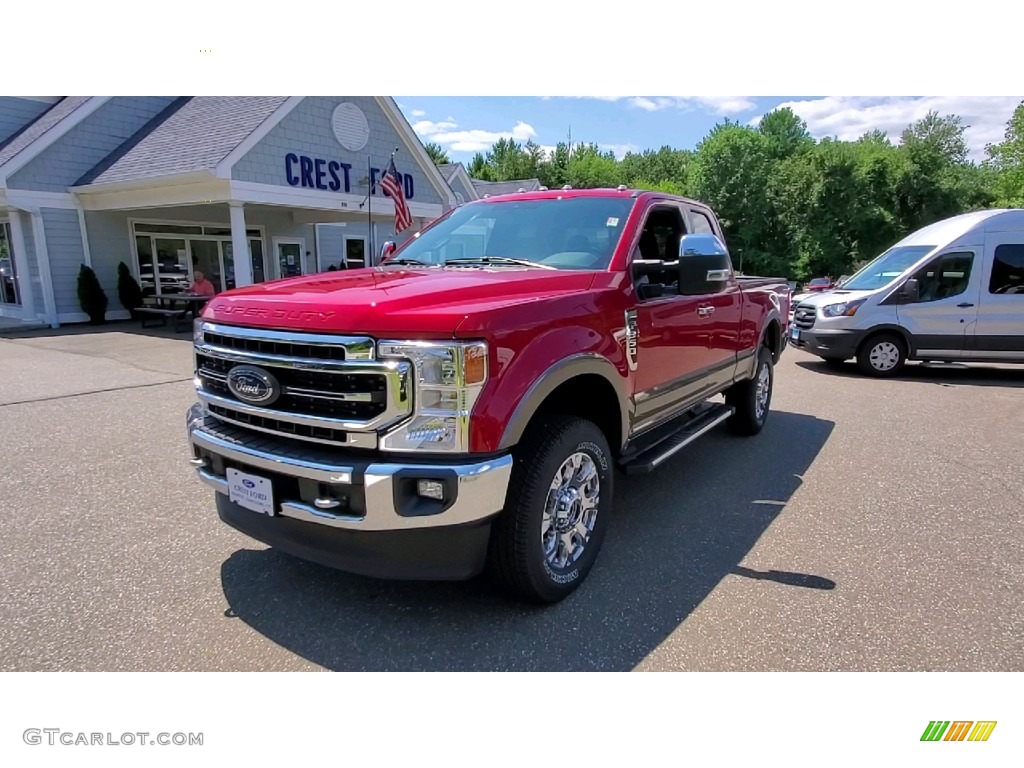 2021 F350 Super Duty Lariat SuperCab 4x4 - Rapid Red / Black photo #3