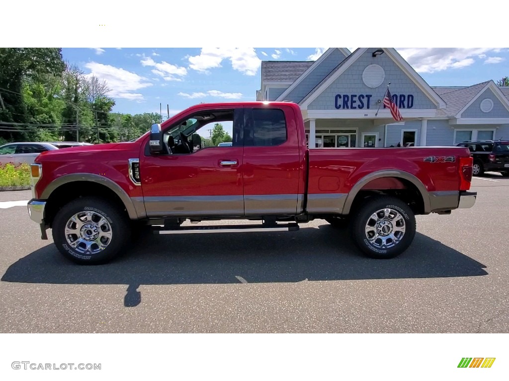 2021 F350 Super Duty Lariat SuperCab 4x4 - Rapid Red / Black photo #4