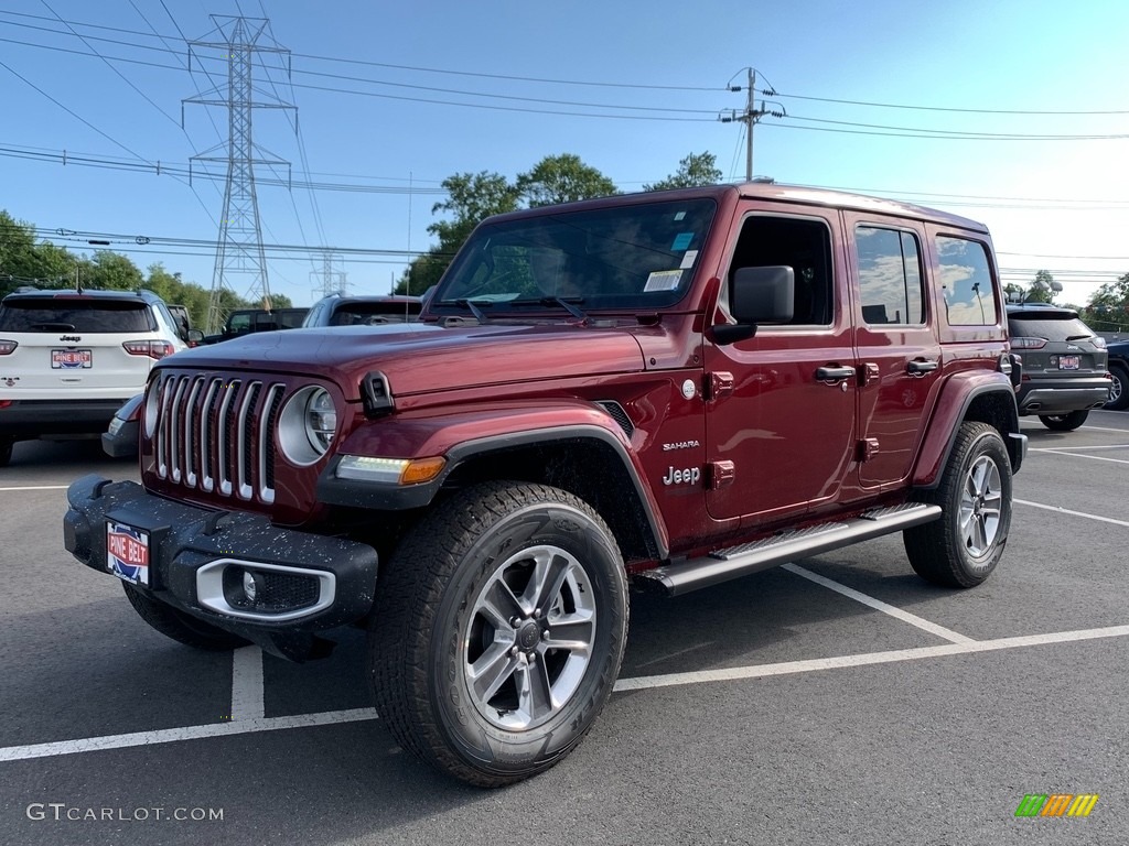 Snazzberry Pearl 2021 Jeep Wrangler Unlimited Sahara 4x4 Exterior Photo #142587658
