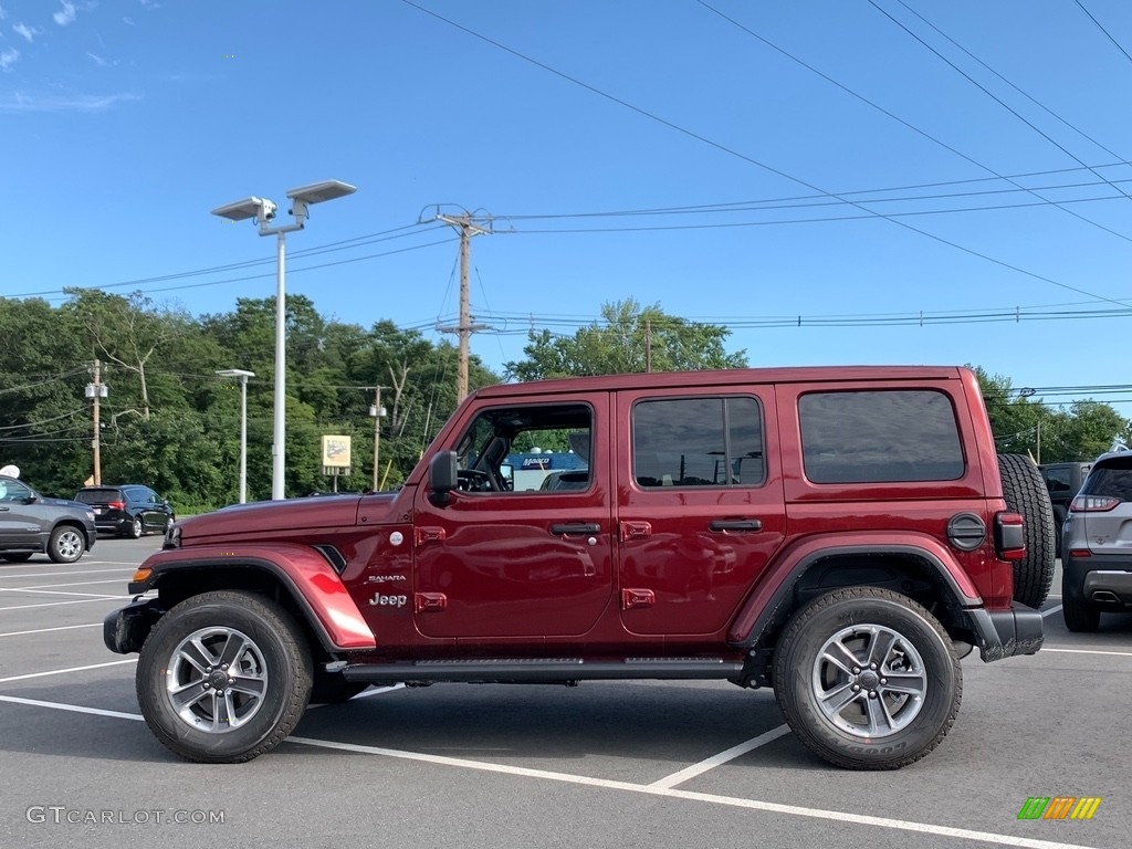 Snazzberry Pearl 2021 Jeep Wrangler Unlimited Sahara 4x4 Exterior Photo #142587718