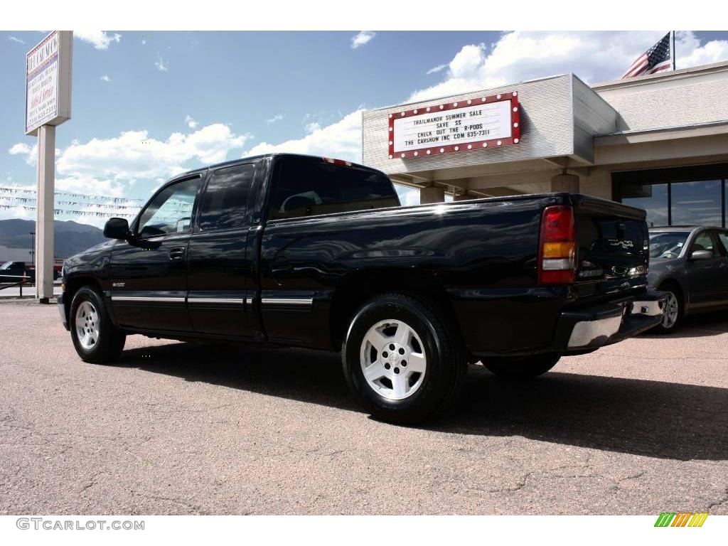 2001 Silverado 1500 LS Extended Cab - Onyx Black / Graphite photo #4