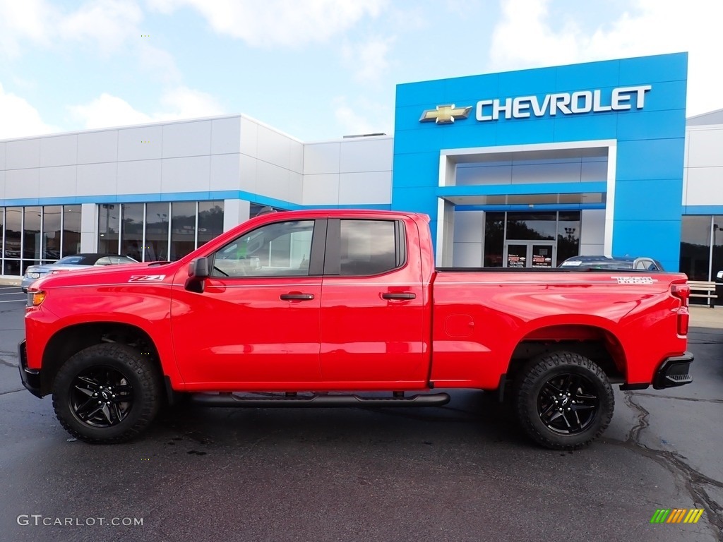Red Hot 2020 Chevrolet Silverado 1500 Custom Trail Boss Double Cab 4x4 Exterior Photo #142592867