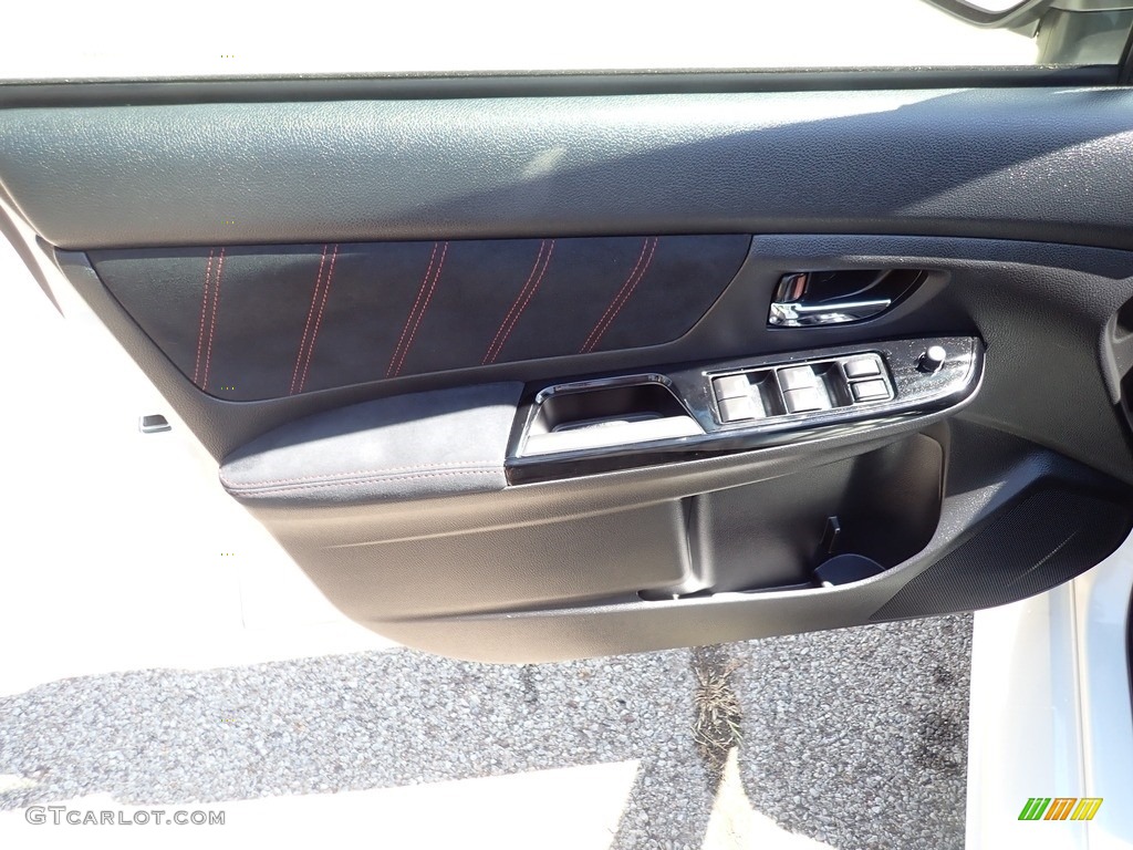 2020 Subaru WRX STI Recaro Ultra Suede/Carbon Black Door Panel Photo #142594688