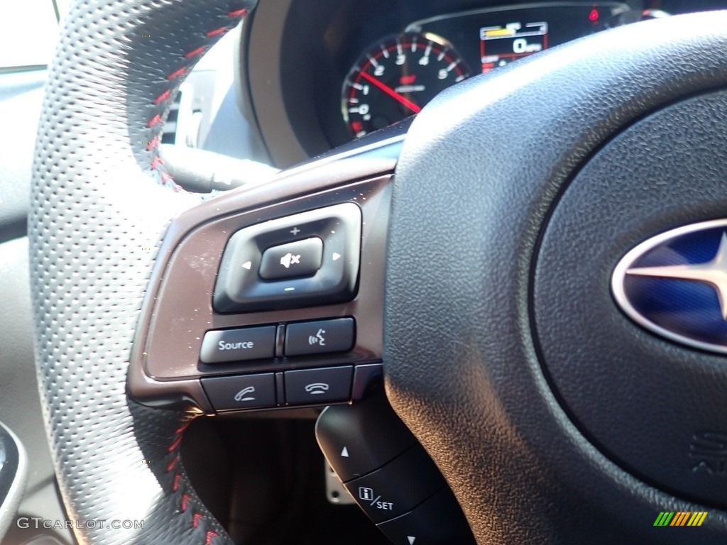 2020 Subaru WRX STI Recaro Ultra Suede/Carbon Black Steering Wheel Photo #142594820