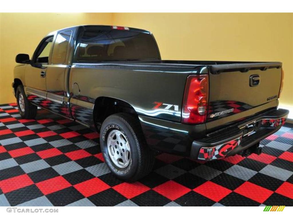 2003 Silverado 1500 LS Extended Cab 4x4 - Dark Green Metallic / Dark Charcoal photo #4