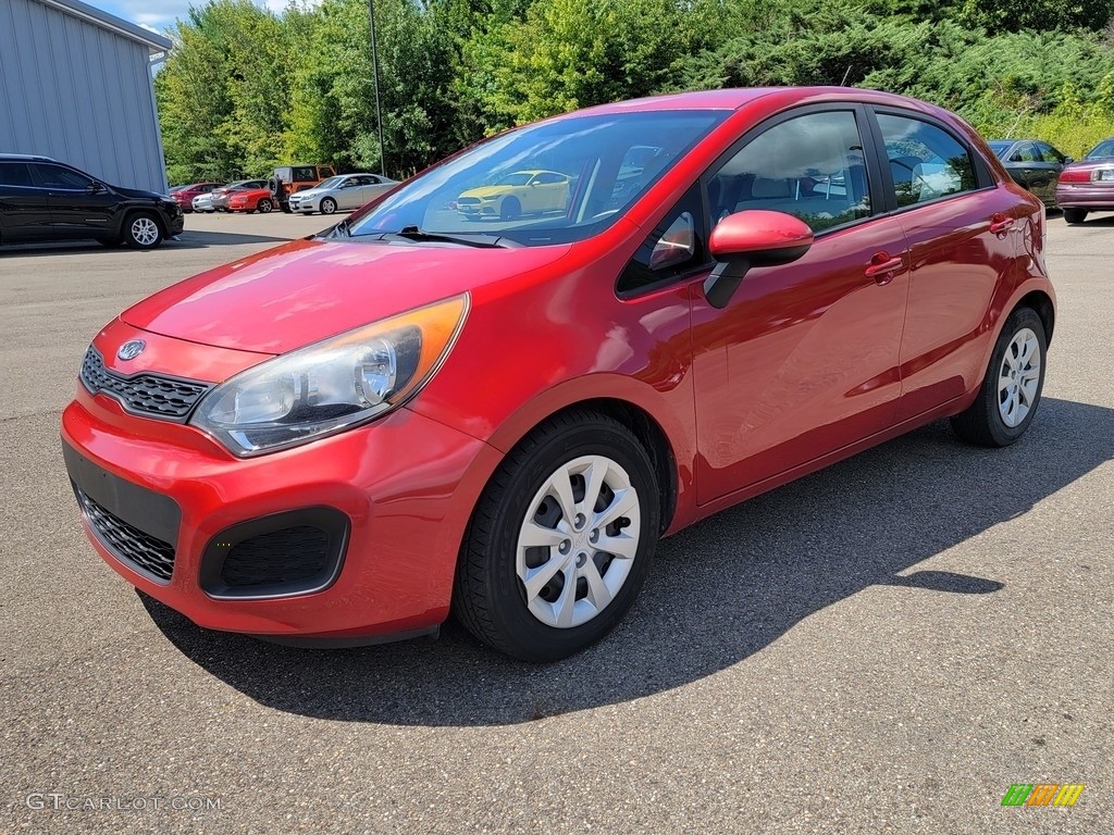 2012 Rio Rio5 LX Hatchback - Signal Red / Beige photo #3
