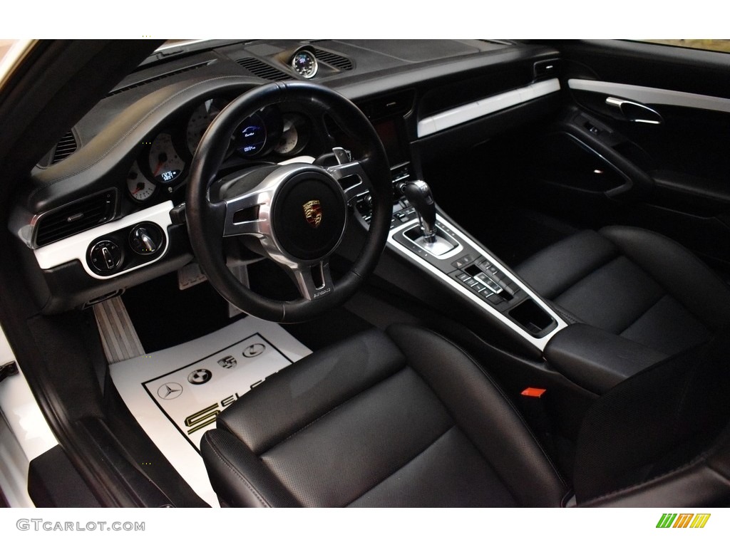 Black Interior 2014 Porsche 911 Turbo Coupe Photo #142597199