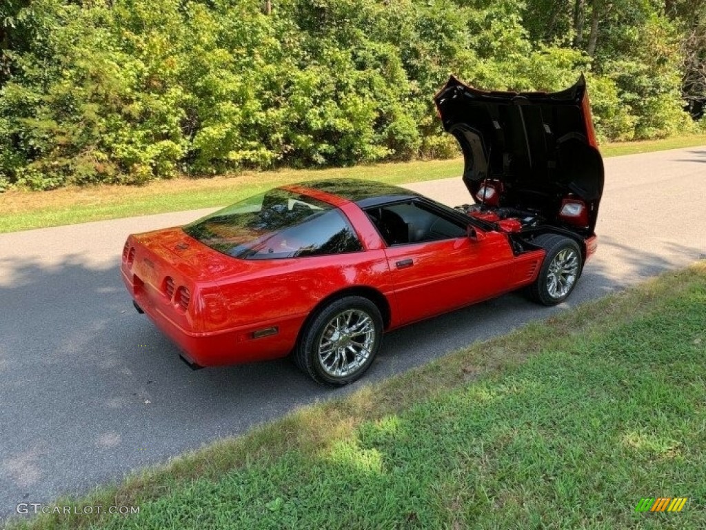 1995 Corvette Convertible - Brilliant Red Metallic / Black photo #6